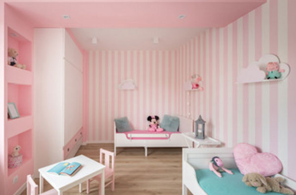 Детская комната в розовых тонах
