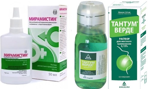 В лечении заболеваний ротоглотки и носоглотки применяются противовоспалительные, обезболивающие средства - Мирамистина и Тантум Верде