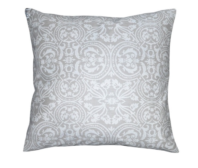 Подушка квадратная Дамаск,45х45, 1 шт Fresca Design. Цвет бежевый, темно-бежевый