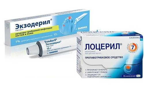 Лоцерил и Экзодерил - распространенные, эффективные, медикаментозные средства для лечения грибка ногтей