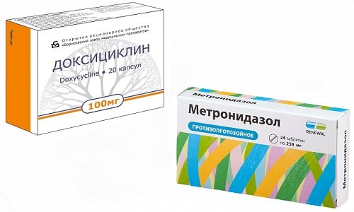 dosiciklin1 Доксициклин и Метронидазол - антибактериальные средства, подавляющие рост патогенной флоры и вызывающие ее гибель
