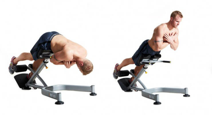 Гиперэкстензия для укрепления мышц спины: рекомендации при выполнении