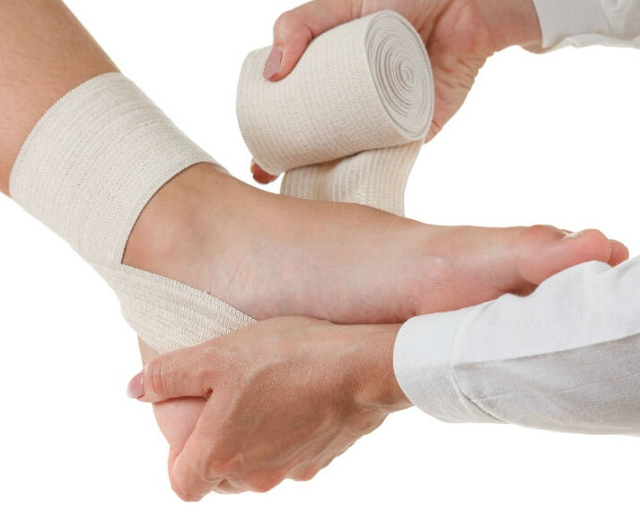 первая помощ при вывихе голени